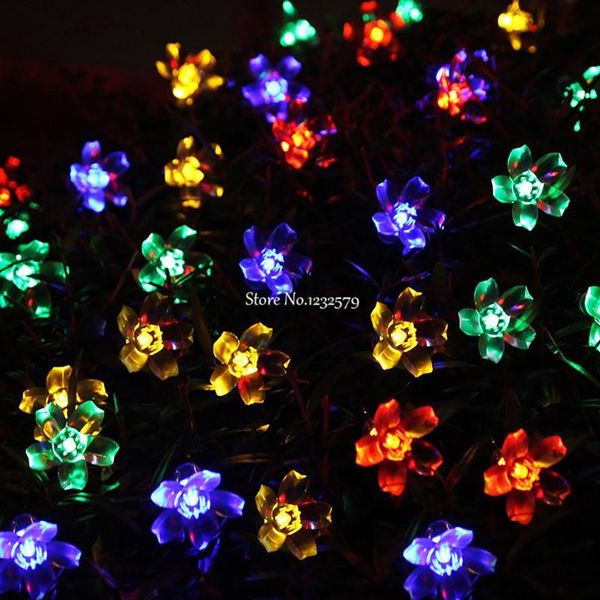 Cordes 100M 600 LED Fée Guirlande Lumineuse Fleurs De Cerisier Fleur De Noël Décor De Mariage Luminarias Lampes Guirlande Luces Decorativas