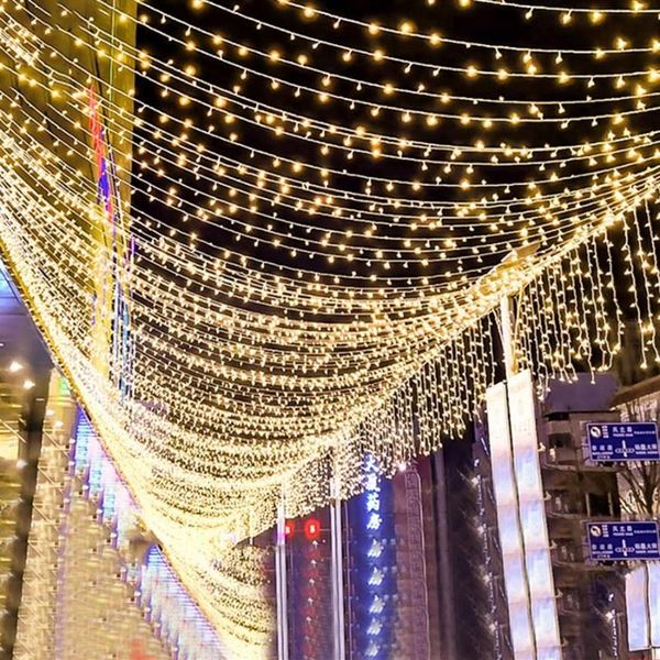 Strings 100m 800 1000 LED OUTDOOR String Light Holdiay Party Mariage Événement Garland Christmas Tree Fairy230E