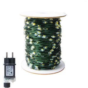 Cordes 100M LED String Lights Green Wire Fairy Guirlande de Noël pour l'extérieur de la maison année arbre décoration de fête de mariage