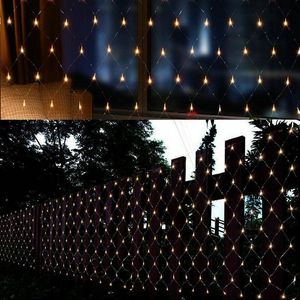 Cordes 100pcs 96led Mesh Net String Light 1.5mx1.5m Web Fairy Christmas Wedding Party Garden Xmas Garland Decor-7colors OptionalLED LED