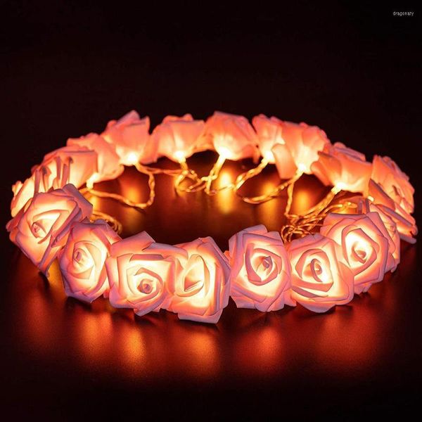 Cordes 10Leds/20Leds champignon/Rose LED guirlandes lumineuses batterie/USB alimenté fée lumière pour noël fête de mariage année décor