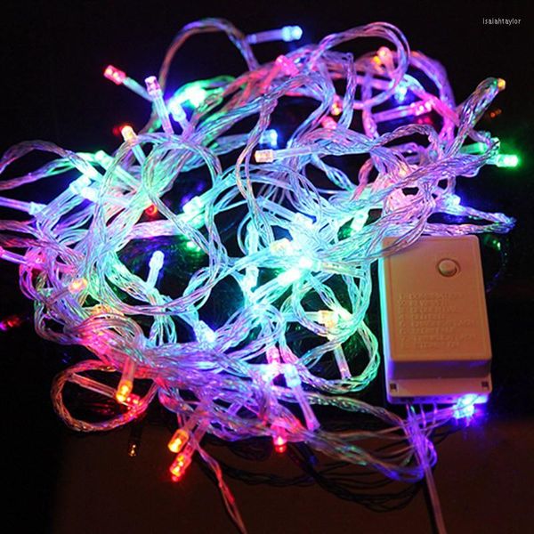 Cordes 10M 100 Led Guirlande Guirlande Arbre De Noël Multicolore Fée Lumière Non-Étanche Maison Garden Party Décoration De Vacances En Plein Air