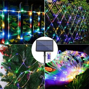 Cordes 10M/20M/30M solaire alimenté corde lumières bande étanche Tube guirlande fée lumière pour extérieur intérieur jardin noël