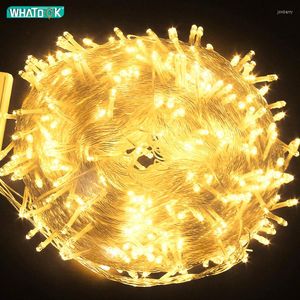 Strings 10m 20m 50m 100m Fairy Light LED Lichtslingers Guirlande Bruiloft Kerst Lamp Decoratie Outdoor Indoor Gordijn Bars Home Party