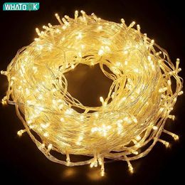 Strings 10m 30m 50m LED guirlande guirlandes lumineuses arbre de noël fée lumière décoration de mariage étanche jardin intérieur lampe extérieure 210d