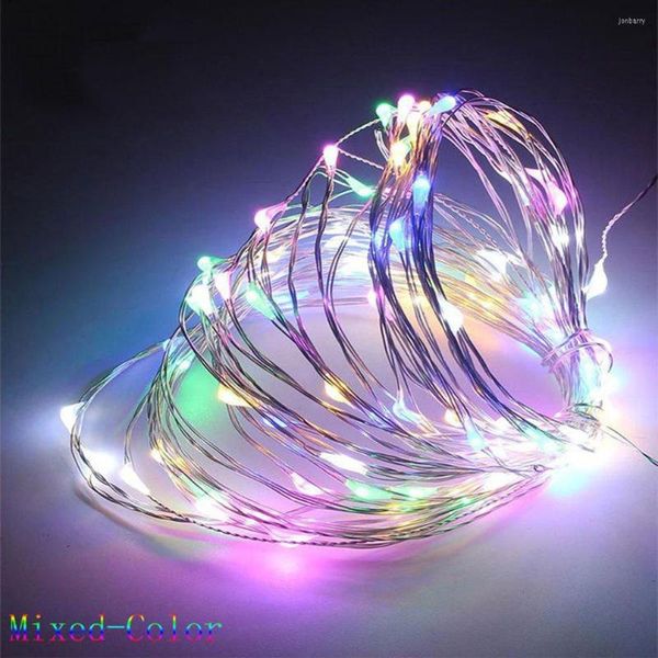 Strings 10m 32.8ft 100 LED 3 batterie fil de cuivre chaîne lumière nuit pour Noël mariage guirlande festival fête décor à la maison vente