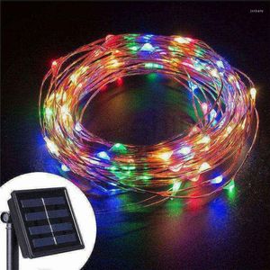 Strings 10M/33FT énergie solaire 100 LED s guirlande de noël fée LED chaîne lumières lampe jardin maison extérieur arbre guirlande décoration de mariage