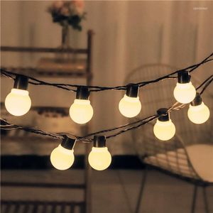 Strings 10m 5m 3M G50 Globe Led String Fairy Lights Garland Kerstboomdecoratie voor thuis buitengordijn Licht bruiloftsfeest Decor