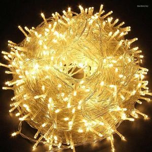 Cordes 10M Bande de lumière LED de Noël EU / US Plugs Vacances en plein air Fée Chambre Guirlande Lumières Année Fête de mariage Décoration Lampe