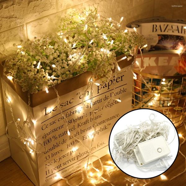 Cordes 10M Flash Strip Light 100 LED String Noël Décoration de la maison Arbre Fête Mariage Confession Jardin Mur Atmosphère