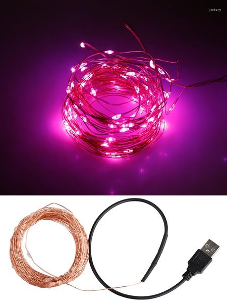 Cuerdas 10M LED DIY Bar Lámpara impermeable Etapa germicida Casa embrujada Ultravioleta Luz negra Cadena UV USB Navidad Fiesta de Halloween