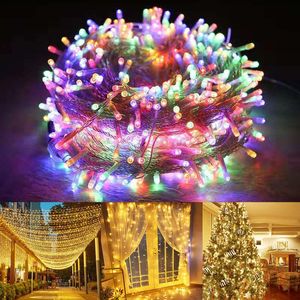 Cordes 10m LED String Lights de Noël 8 modes Fairy Light for Garden Gazebo Bedrooms Mariage Party Holiday Decorationsled