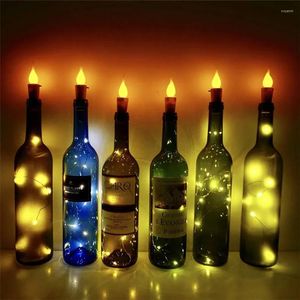 Cordes 10pack 20 bouteille de vin à LED Lumière de liège avec flamme de bougie lumières fées étoilées pour Noël décor de mariage d'Halloween