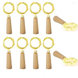 Strings 10Pack 20 Led Wine Bottle Light Diy Cork Shape Mini Fairy Lights Battery Powered String voor bruiloft vakantie Decor