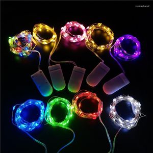 Strings 10 STKS Kerstverlichting Koperdraad LED String Light Fairy Slingers Decoraties Navidad Home Room Decor Batterij Aangedreven