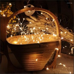 Snaren 10 stks Fairy Garland koperdraad LED LED LICHTEN Vakantie verlichting tuin buiten indoor decor kerst decoraties voor huis