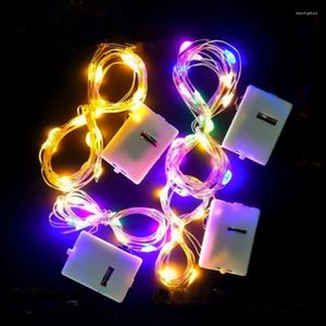 Cuerdas 10 Uds luces LED intermitentes inteligentes guirnalda de hadas decoración de árbol de Navidad regalos de fiesta de boda de Navidad con batería