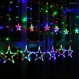 Cordes 12 pièces étoiles lumière LED 2.5M 138 décorations de noël mariage noël glaçon fée guirlande lumineuse fête décor intérieur