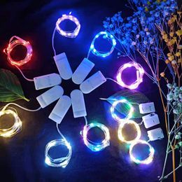 Strings 1m/2m/3M koperdraad Garland LED Fairy Lights Gordijn Batterij Power String Kerstmis feestje Wedding 5 %