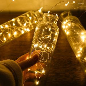Strings 1m 2m koperdraad LED LED LICHTEN Wedding Party Decoratie Fairy Kerstdecoraties voor Home Navidad 2022 Holiday Lighting