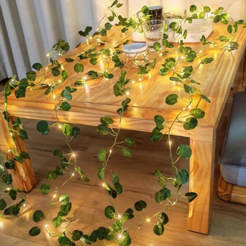 Strings 1Pack Realistic Crabapple Leaves For Indoor And Outdoor Use 20 LED String Light Year Wall House Room Office Decoration