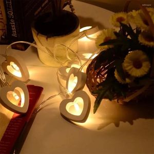 Cordes 1pc de cordes décoratives LED en forme de coeur boisé pour l'atmosphère de proposition de mariage de la Saint-Valentin pour la Saint-Valentin