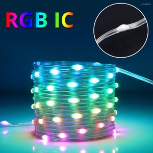 Cordes 2-20m 5V USB Bluetooth LED Guirlande Lumineuse RGB Fée Pour Chambre 20-200LEDs RGBIC Rêve Couleur Chaîne Lampe Décor De Noël