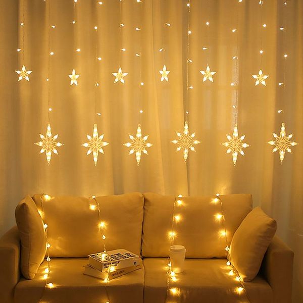 Cordes 2.5m 12 LED North Star Lights String Twinkle Guirlandes EU Plug Lampes De Noël Fête De Vacances De Mariage Fée Décorative