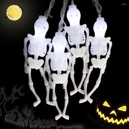 Strings 2.5m LED STRING Halloween Decoratieve lichten Flexibele Draadtuin Outdoor Holiday Decoratie Scary Skeleton EU -plug 220V JQ