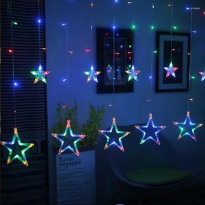 Cordes 2.5 m étoile lune LED rideau lumière glaçon décoration de noël pour la maison mariage noël vacances fée éclairage Navidad décor