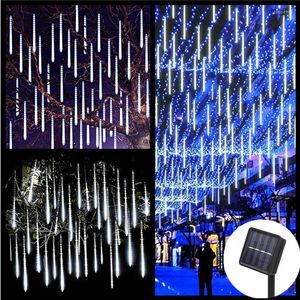 Strings 2 Set Christmas Led Meteoor Douche Garland Vakantie Holiday Strip Licht Outdoor Waterdichte Fairy String Lights Street Decoratie