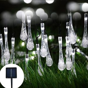 Cordes 20/30/50 goutte d'eau LED lumière solaire lampe extérieure guirlandes lumineuses pour vacances fête de noël étanche fée jardin guirlande