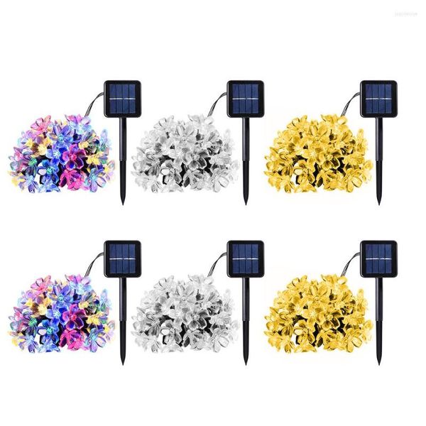 Strings 20 / 50LED Solar Cherry Blossom String Light Cour extérieure Lampe de guirlande décorative Longue durée de vie Faible valeur calorifique