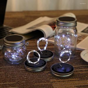 Strings 20 LED Solar Fairy Light for Mason Jar Lid Insert Color Changing Garden Decor Christmas Lights Outdoor Wedding Decoratie