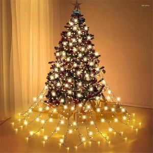 Strings 2024 LED Christmas Tree décor de cordes de cordes extérieures imperméables 8 modes Garland Fairy For Garden Wedding Party