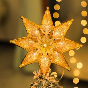 Cordes 20cm décoration d'arbre de Noël LED étoiles lumières vacances fée pentagramme lampes alimentées par batterie pour l'année noël décor de fête à la maison