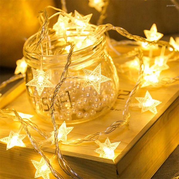 Cadenas 20ladas de plástico de plástico Pentagram Light String Home Decorative Christmas Light Lights Lantern 2.3 m Vacaciones