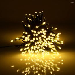Strings 22m LED Light String 200-geleide hoogspanning EU / US Plug Christmas Lights Outdoor Green Cable Lamp Decoratie