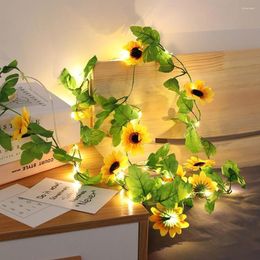 Cordes 2M 20 LED guirlandes lumineuses soleil fleur guirlande chaîne décorations de noël pour la maison jardin patio Navidad décor de mariage