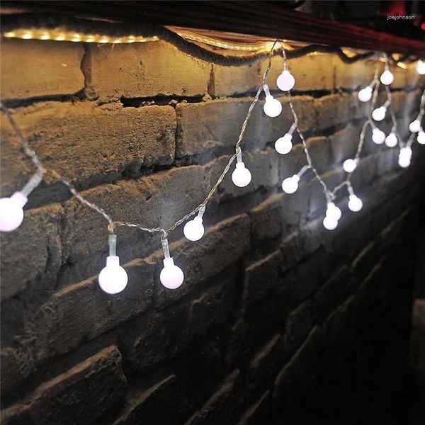 Strings 2M 20LED boule colorée chaîne lumières à piles fée fête de vacances mariage noël clignotant LED décoration de la maison