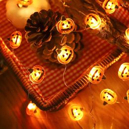 Cordes 2m 20Led Halloween Citrouille Fantôme Led Lumière Chaîne Festival Bar Home Party Decor Ornement Pour Fournitures