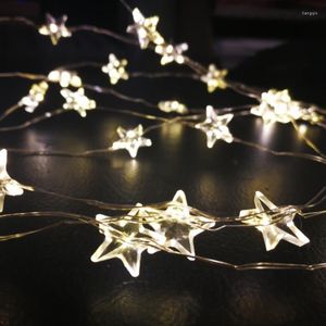 Strings 2m/4m/5m Stars Fairy Lights for Slaaproom String Batterij ADAPTER ADAPTER Kerst Garland Wedding Party Decoratie vakantie