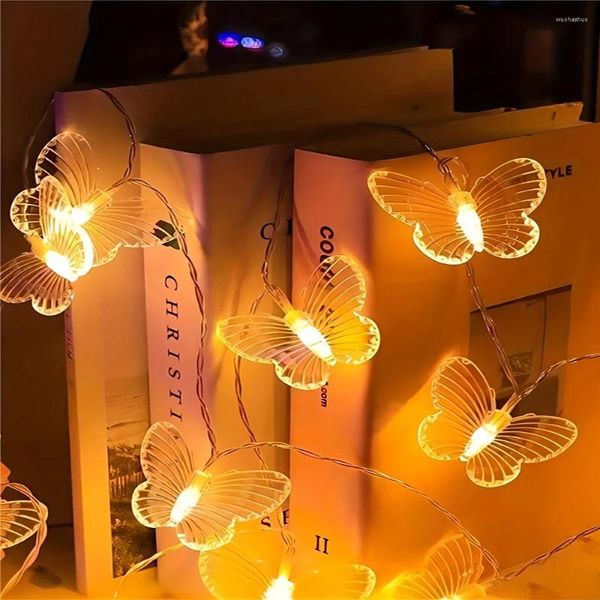 Cordes 2m LED LED Butterfly String Yard Light - Perfect pour les décorations d'année et les batteries d'éclairage extérieur non incluses