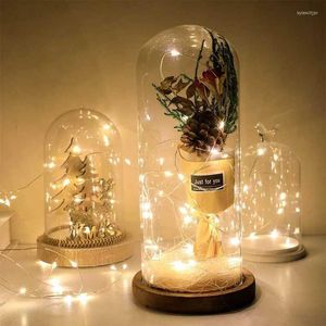 Cuerdas de 2 m, tira de luces LED alimentada por batería, resistente al agua, alambre de cobre ligero para Navidad, fiesta de cumpleaños, boda, Navidad, decoración DIY