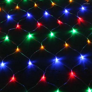 Cordes 2Mx3M 200LED Rideau Net Lumières LED Web Lumière Maille Fée Pour Noël / Noël / Décoration De Fête De Mariage-Blanc Chaud