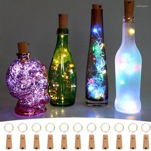 Cordes 2 pièces barre LED bouteille de vin liège guirlandes lumineuses vacances mariage décoration guirlande fée noël fil de cuivre