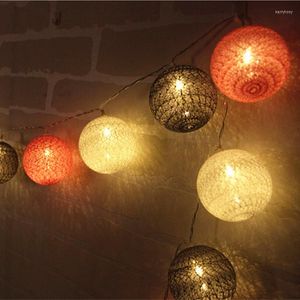 Strings 3,3 m 20ballen katoenball touw licht festival Fairy LED Strip voor slaapkamerfeest Kerstmis WC01-13