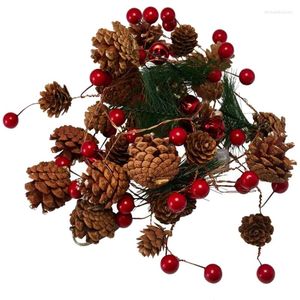 Cordes 3 mètres 30 LED chaîne lumière extérieure noël pomme de pin fil de cuivre fée guirlande patio décorer lampe