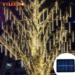 Strijkers 30/50cm 8 Tube Meteoor Douche Regen LED LED LICHTEN Kerst Tree Decorations Street Garland voor decor Noel Jaar Navidad