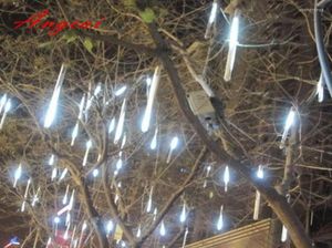 Strings 30cm 144 LED 50cm 240LED Licht Meteorenregen Vallende Regendruppel Sneeuw Herfst Kerst Lichtslingers Buiten Boom 8tubesset2043641